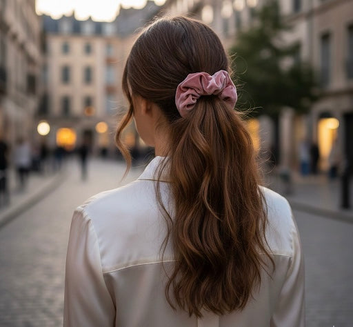 Pink Velvet Scrunchie
