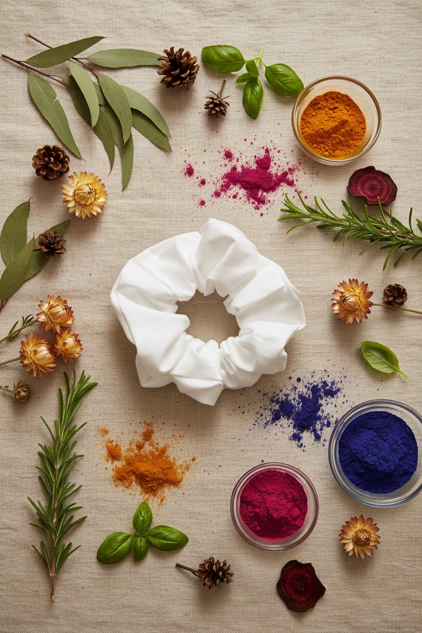 White cotton scrunchie