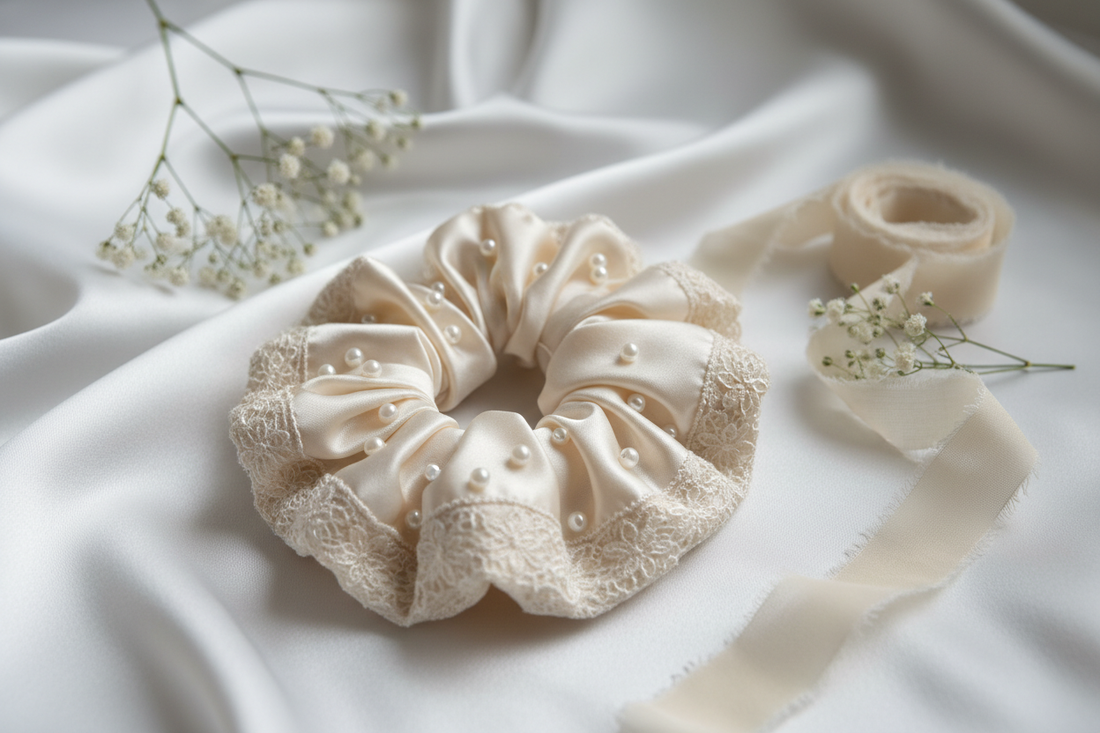 How to Style Satin Scrunchies for Your Wedding Day: A Bridal Hair Guide