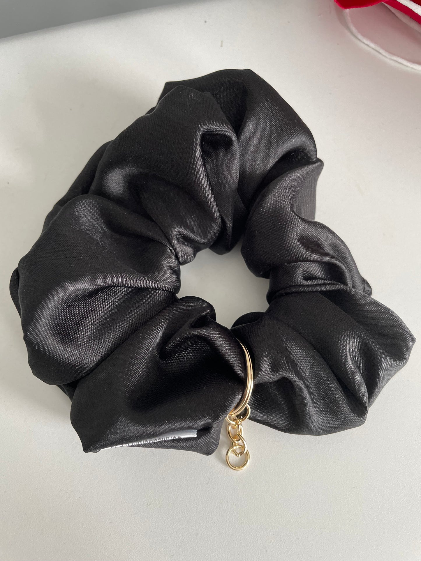 Black Satin Scrunchies - Handmade in Canada